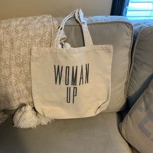 Small canvas grocery tote.